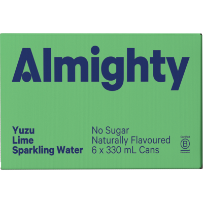 Almighty No Sugar Yuzu Lime Sparkling Water 6 x 330ml