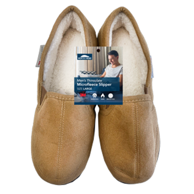 North Head Men's Thinsulate Microfleece Slippers Large Assorted 1pk