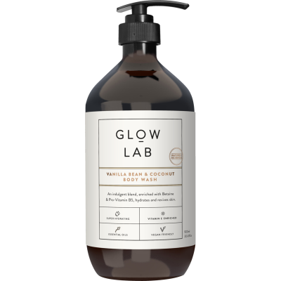 Glow Lab Vanilla Bean & Coconut Body Wash 900ml