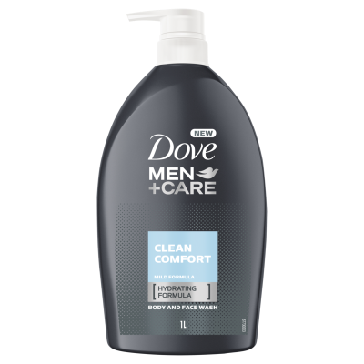 Dove Men+Care Clean Comfort Body And Face Wash 1l