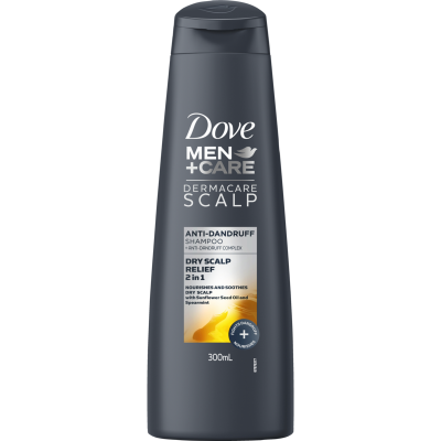 Dove Men+Care Dermacare Dry Scalp Relief 2 In 1 Anti-Dandruff Shampoo 300ml