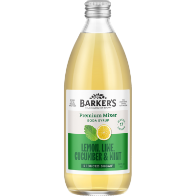 Barker's Lemon Lime Cucumber & Mint Premium Mixer Soda Syrup 500ml
