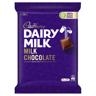 Cadbury Dairy Milk Chocolate Block 360g