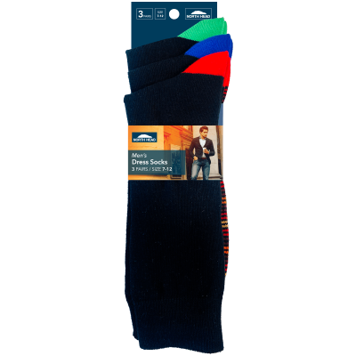 North Head Men's Dress Socks Size 7-12 3pk