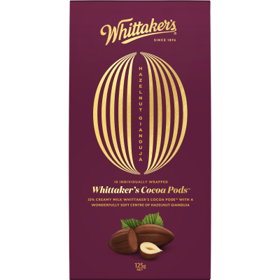 Whittaker's Hazelnut Gianduja Chocolate Pods Pouch 125g