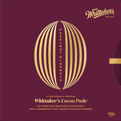 Whittaker's Hazelnut Gianduja Chocolate Pods Giftbox 200g