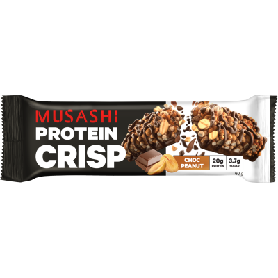 Musashi Choc Peanut Protein Crisp Bar 60g