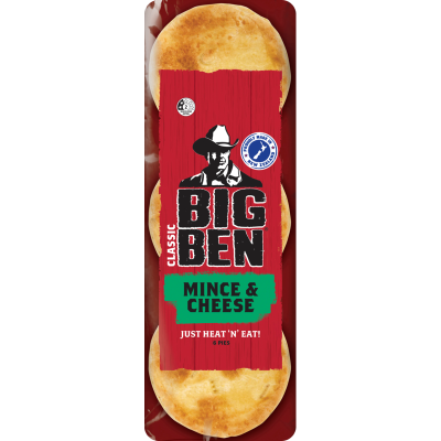 Big Ben Classic Mince & Cheese Pies 840g
