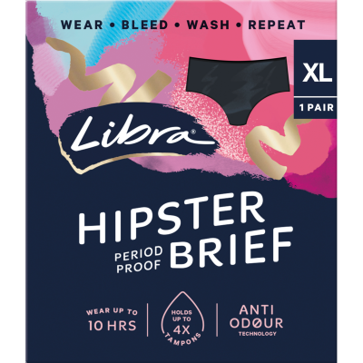 Libra Hipster Period Proof Brief Size X-Large 1pk