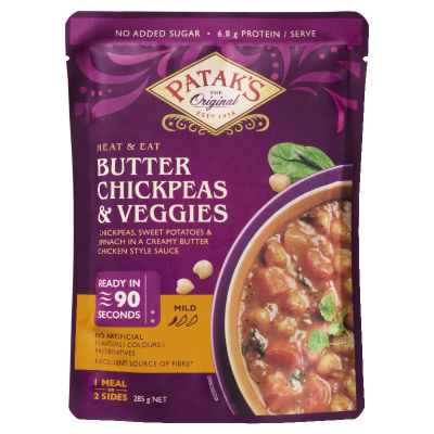 Patak's Heat & Eat Butter Chickpeas & Veggies 285g