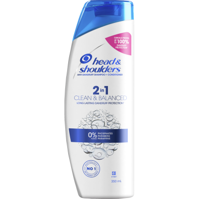 Head & Shoulders Anti Dandruff Clean & Balanced 2 in 1 Shampoo + Conditioner 350ml