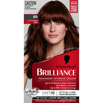 Schwarzkopf Brilliance 68 Chocolate Rush Permanent Hair Colour 143ml