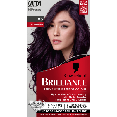 Schwarzkopf Brilliance 85 Violet Vision Permanent Hair Colour 143ml