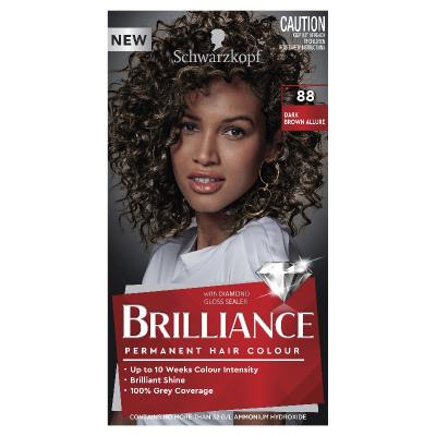 Schwarzkopf Brilliance Dark Brown Allure 88 Hair Colour 143ml