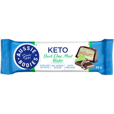 Aussie Bodies Dark Choc Mint Keto Wafer Bar 35g