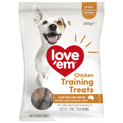 Love Em Chicken Training Pet Treats 200g