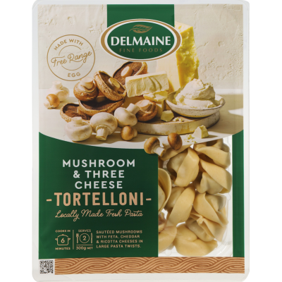 Delmaine Mushroom & Three Cheese Tortelloni Pasta 300g