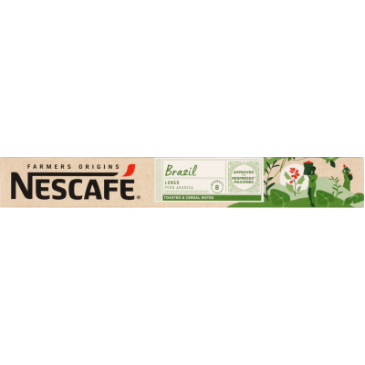 Nescafe Farmers Origins Brazil Lungo Pure Arabica Coffee Capsules 52g