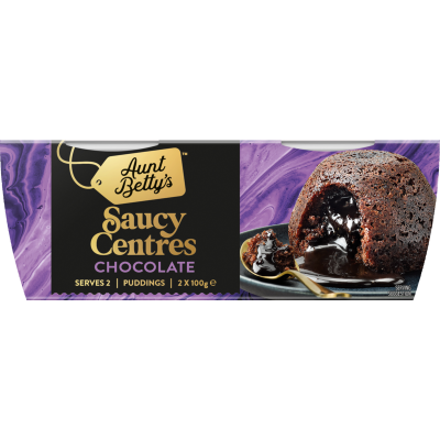Aunt Betty's Saucy Centres Chocolate Puddings 2 x 100g