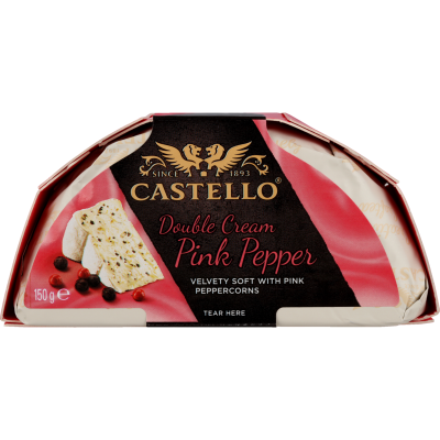 Castello Double Cream Pink Pepper Cheese 150g