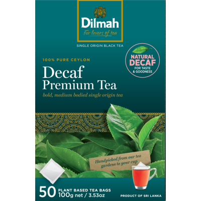Dilmah Decaf Premium Plant Based Teabags 50 x 2g