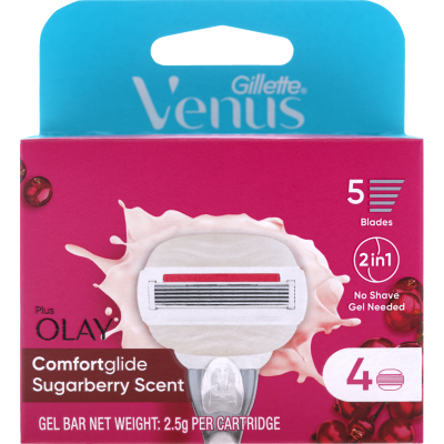 Gillette Venus With Olay Comfortglide Sugarberry Cartridges 4pk
