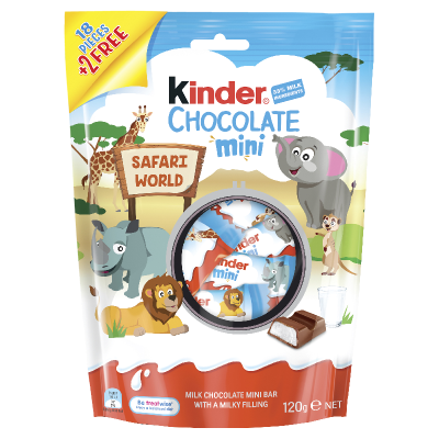 Kinder Safari World Mini Chocolate Bars 120g