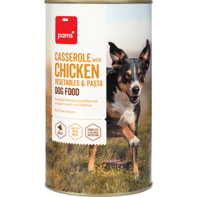 Pams Casserole With Chicken Vegetables & Pasta Dog Food 1.2kg