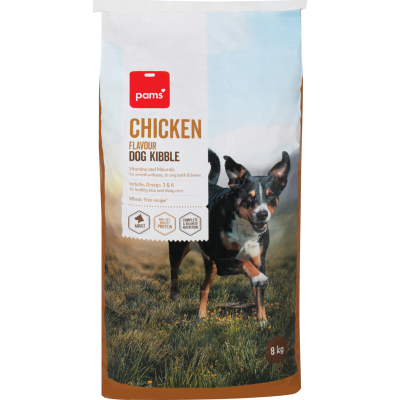 Pams Chicken Flavour Dog Kibble 8kg