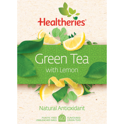 Healtheries Green Tea with Lemon Tea Bags 40pk