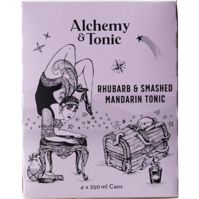 Alchemy & Tonic Rhubarb & Smashed Mandarin Tonic 4pk