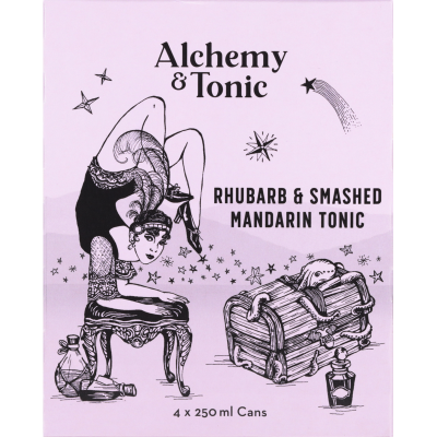 Alchemy & Tonic Rhubarb & Smashed Mandarin Tonic 4 x 250ml