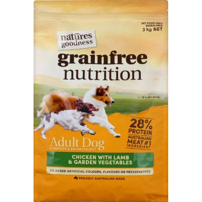 Natures Goodness Chicken With Lamb & Garden Vegeta Dog Food 3kg