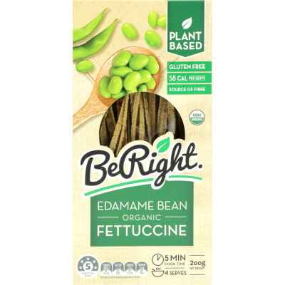 Be Right Edamame Bean Organic Fettucine 200g