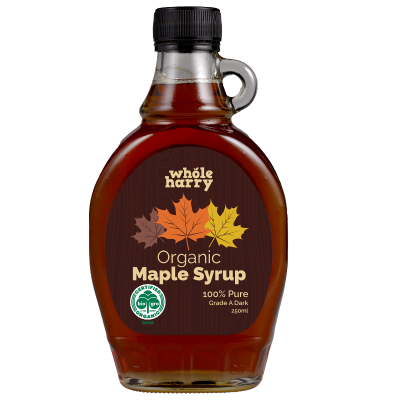 Whole Harry Grade A Dark Organic Maple Syrup 250ml