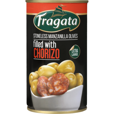 Fragata Stoneless Manzanilla Olives Filled With Chorizo 350g