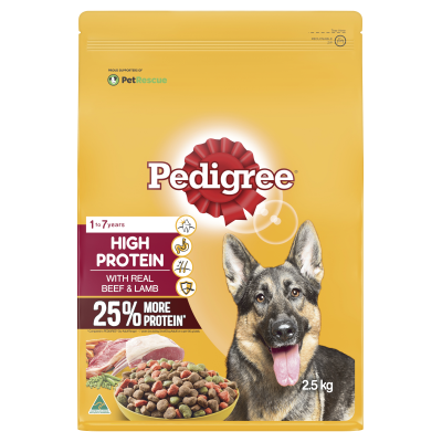 Pedigree High Protein Beef & Lamb Dry Dog Food 2.5kg