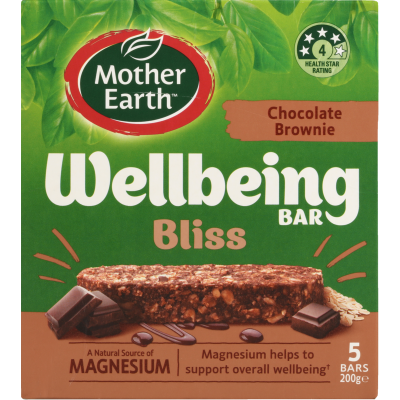 Mother Earth Bliss Chocolate Brownie Wellbeing Bars 5 x 40g