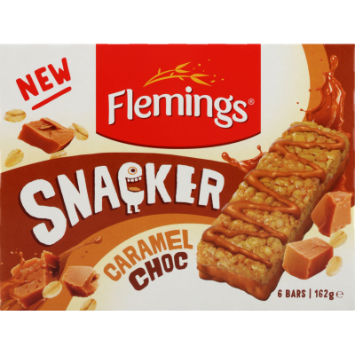 Flemings Caramel Choc Snacker Bars 6 x 27g