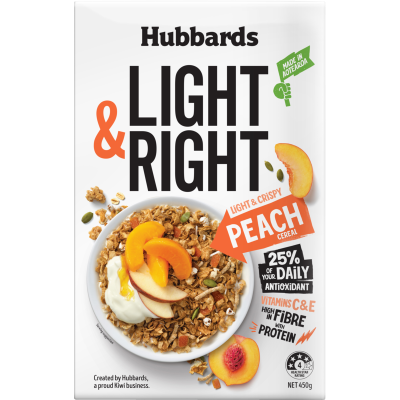 Hubbards Light & Right Peach Breakfast Cereal 450g