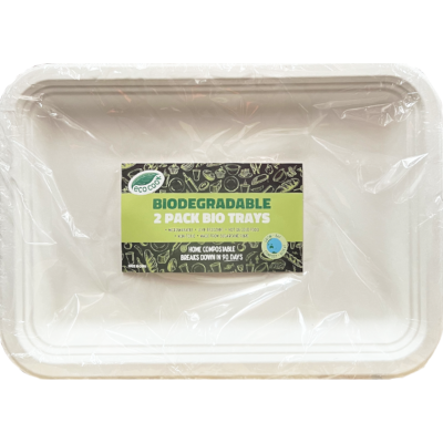 Eco Cook Biodegradable Sugarcane Bio Tray/Platter 2 x 20pk