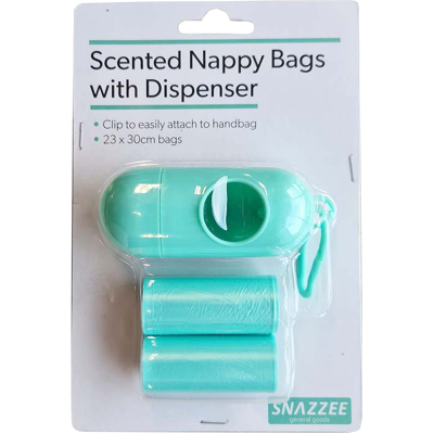 Snazzee Scented Nappy Bags & Dispenser 1pk