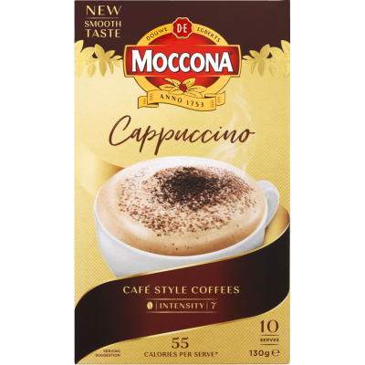 Moccona Café Classics Cappuccino Coffee Sachets 10pk