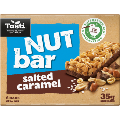 Tasti Salted Caramel Nut Bar 6pk