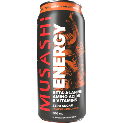 Musashi Zero Sugar Fruit Crush Flavour Energy Drink 500ml