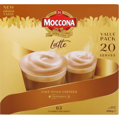 Moccona Latte Coffee Sachets 20pk