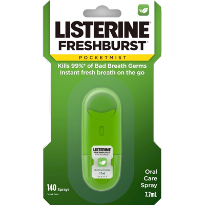 Listerine Pocketmist Freshmint Oral Care Spray 7.7ml