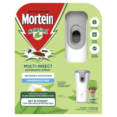 Mortein NaturGard Indoor & Outdoor Fragrance Free Multi-Insect Automatic Spray 152g