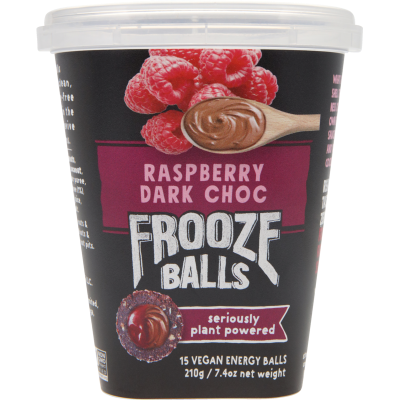 Frooze Balls Raspberry Dark Choc Plant Powered Vegan Energy Balls 210g