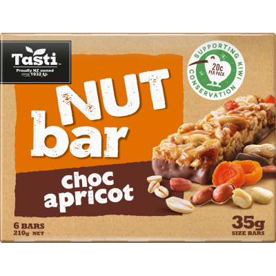 Tasti Choc Apricot Nut Bar 6pk